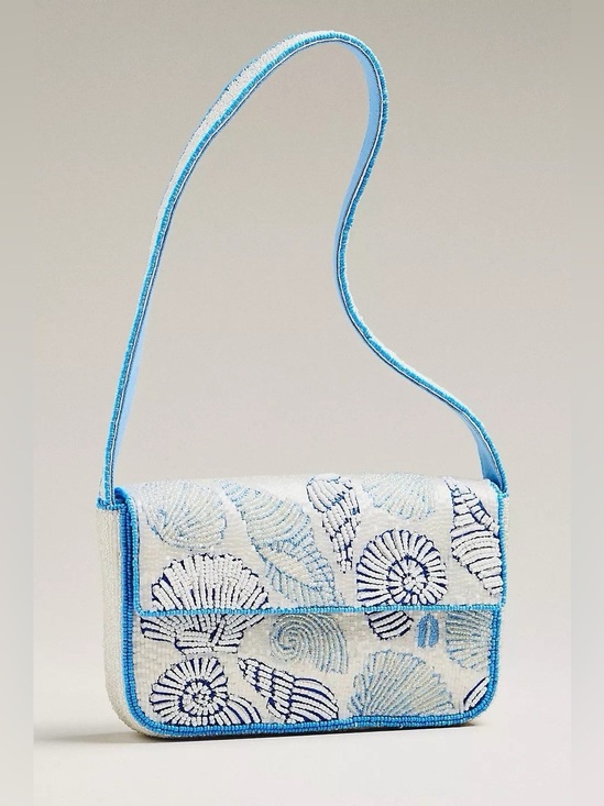 Anthropologie Handbags - Anthropologie Fiona Beaded Bag: Icon Edition Seashells